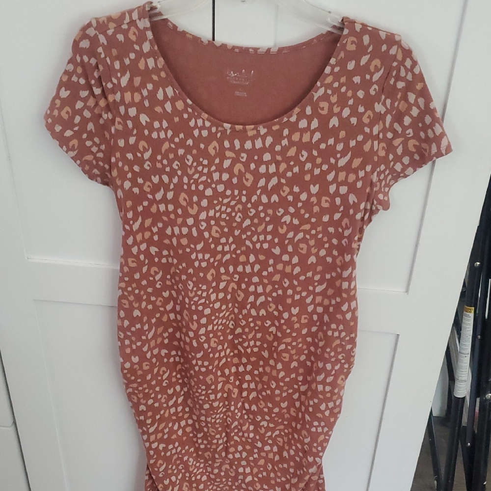 Isabel Maternity by Ingrid & Isabel Rose Mauve Leopard-Print Midi Dress